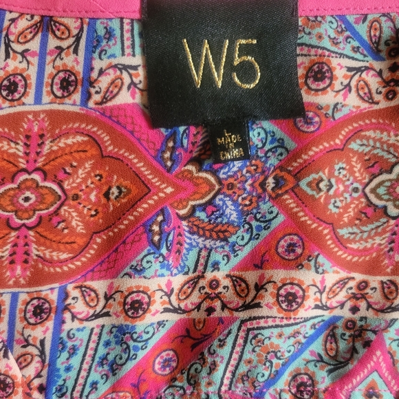 W5 Abstract Pattern Blouse (L) - Picture 4 of 5